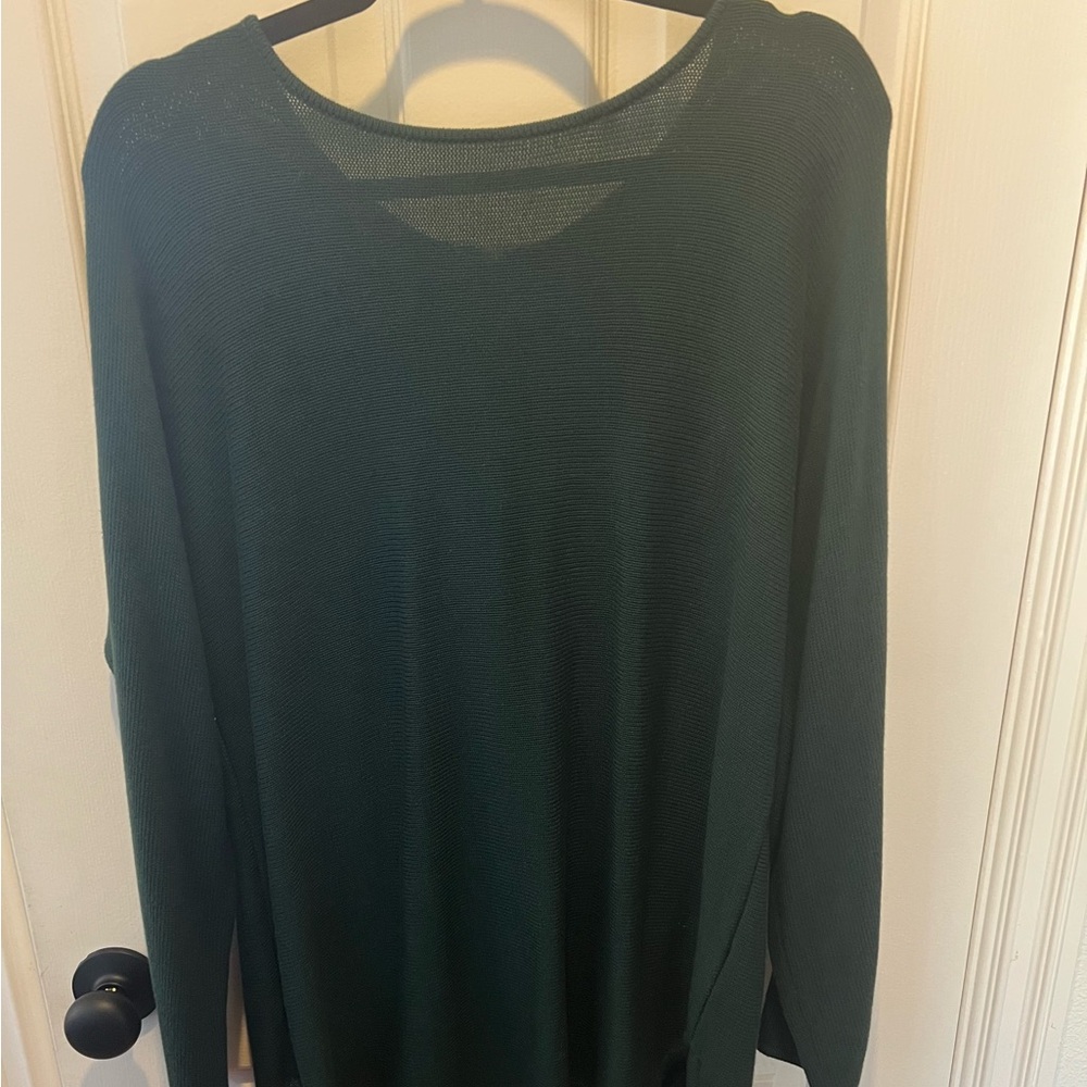 Michael Kors Green Sweater with gold back zipper